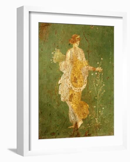 Goddess Flora, or Spring, Roman, Fresco, from Villa di Arianna-null-Framed Giclee Print