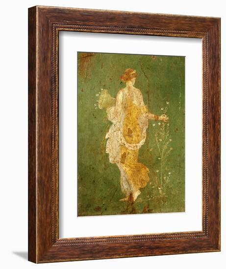Goddess Flora, or Spring, Roman, Fresco, from Villa di Arianna-null-Framed Giclee Print
