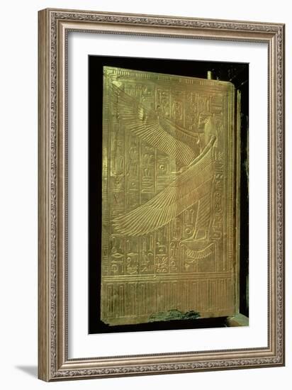 Goddess Isis, Inside of One of the Double Doors of the Third Gilded Shrine, Tomb of Tutankhamun-Egyptian 18th Dynasty-Framed Giclee Print