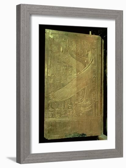 Goddess Isis, Inside of One of the Double Doors of the Third Gilded Shrine, Tomb of Tutankhamun-Egyptian 18th Dynasty-Framed Giclee Print