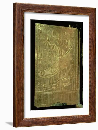 Goddess Isis, Inside of One of the Double Doors of the Third Gilded Shrine, Tomb of Tutankhamun-Egyptian 18th Dynasty-Framed Giclee Print