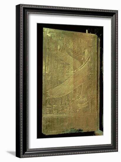 Goddess Isis, Inside of One of the Double Doors of the Third Gilded Shrine, Tomb of Tutankhamun-Egyptian 18th Dynasty-Framed Giclee Print