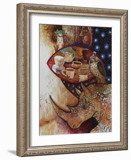 Goddess of Coffee-Oxana Zaika-Framed Giclee Print