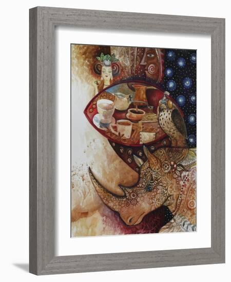 Goddess of Coffee-Oxana Zaika-Framed Giclee Print