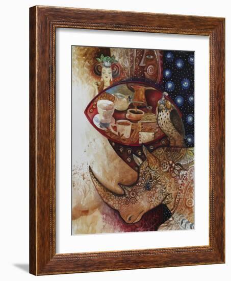 Goddess of Coffee-Oxana Zaika-Framed Giclee Print