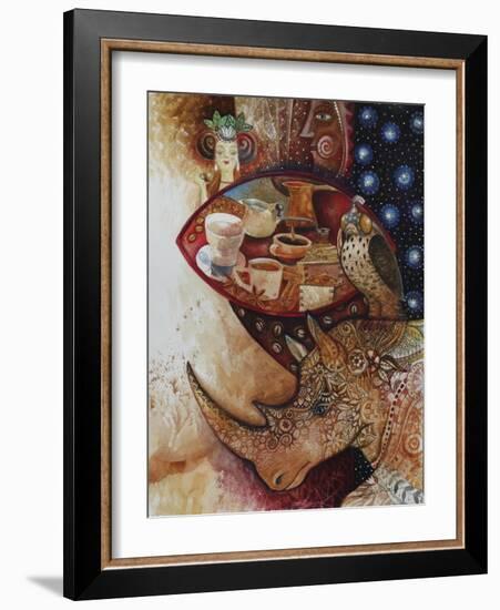 Goddess of Coffee-Oxana Zaika-Framed Giclee Print