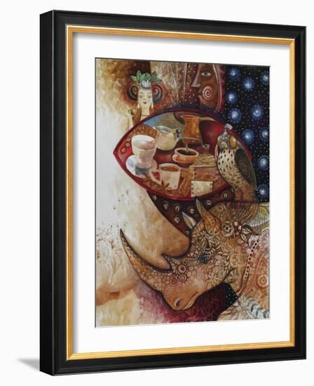 Goddess of Coffee-Oxana Zaika-Framed Giclee Print