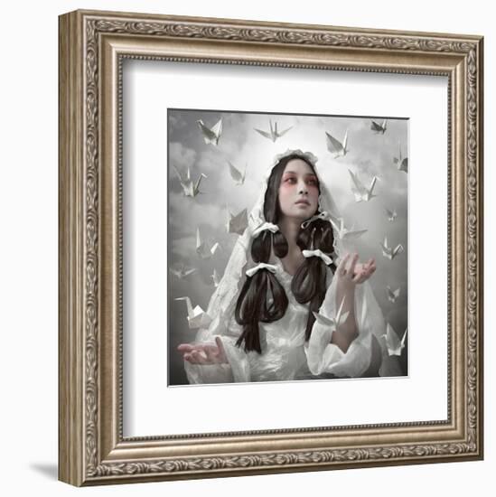 Goddess of Origami-null-Framed Premium Giclee Print