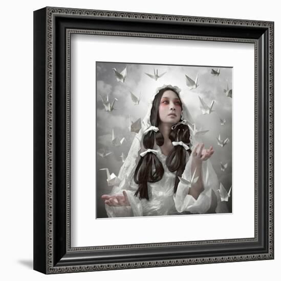 Goddess of Origami-null-Framed Premium Giclee Print