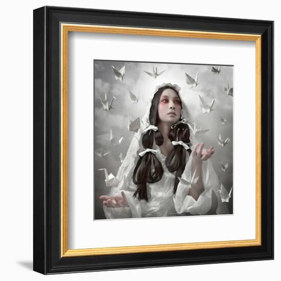 Goddess of Origami-null-Framed Premium Giclee Print