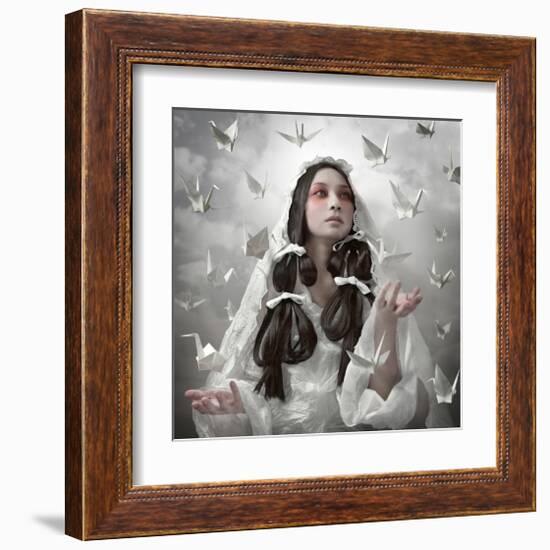 Goddess of Origami-null-Framed Art Print