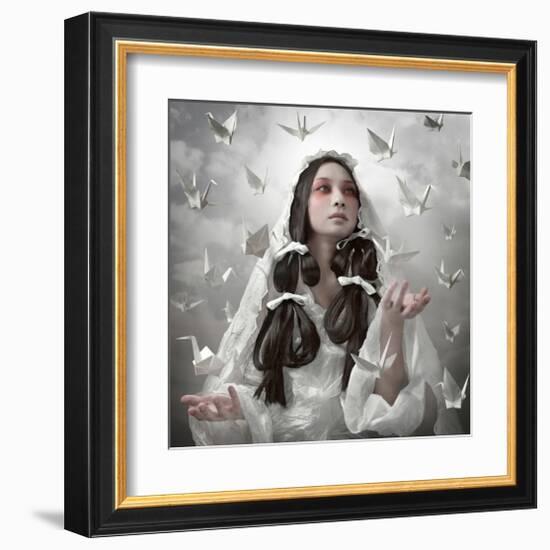 Goddess of Origami-null-Framed Art Print