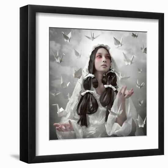 Goddess of Origami-null-Framed Art Print