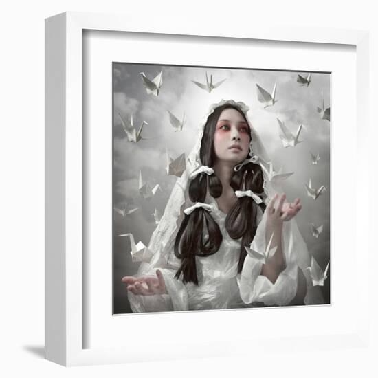 Goddess of Origami-null-Framed Art Print