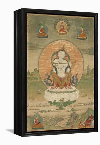 Goddess Sarasvati-null-Framed Stretched Canvas