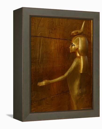 Goddess Selket, Tutankhamun Gold Canopic Shrine, Valley of the Kings, Egyptian Museum, Cairo, Egypt-Kenneth Garrett-Framed Premier Image Canvas