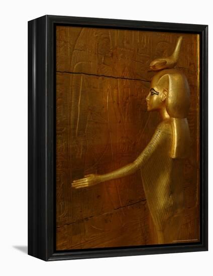 Goddess Selket, Tutankhamun Gold Canopic Shrine, Valley of the Kings, Egyptian Museum, Cairo, Egypt-Kenneth Garrett-Framed Premier Image Canvas