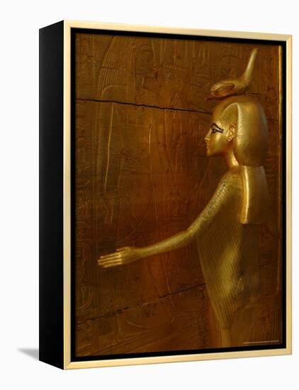 Goddess Selket, Tutankhamun Gold Canopic Shrine, Valley of the Kings, Egyptian Museum, Cairo, Egypt-Kenneth Garrett-Framed Premier Image Canvas