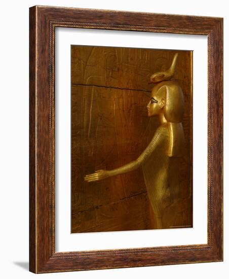 Goddess Selket, Tutankhamun Gold Canopic Shrine, Valley of the Kings, Egyptian Museum, Cairo, Egypt-Kenneth Garrett-Framed Photographic Print