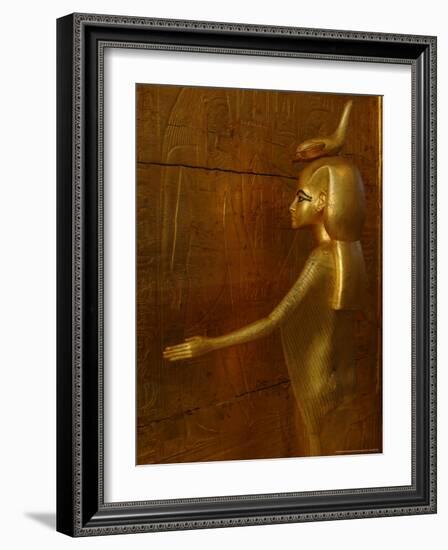 Goddess Selket, Tutankhamun Gold Canopic Shrine, Valley of the Kings, Egyptian Museum, Cairo, Egypt-Kenneth Garrett-Framed Photographic Print