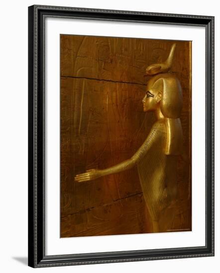 Goddess Selket, Tutankhamun Gold Canopic Shrine, Valley of the Kings, Egyptian Museum, Cairo, Egypt-Kenneth Garrett-Framed Photographic Print