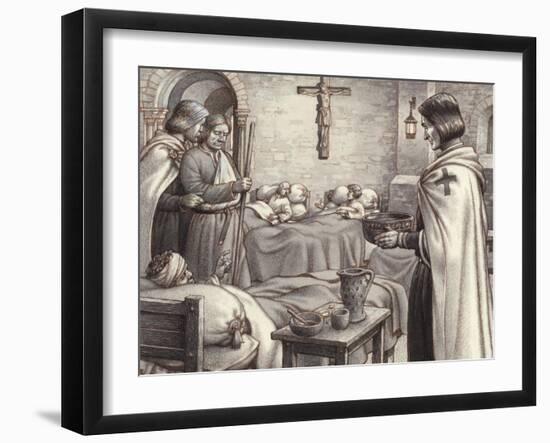 Godfrey De Bouillon Watches Benedictine Monks Caring for the Wounded-Pat Nicolle-Framed Giclee Print