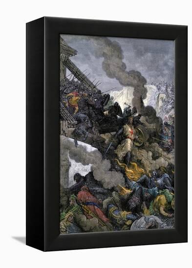 Godfrey of Bouillon's Entrance Into Jerusalem During the First Crusade, 1099 AD-null-Framed Premier Image Canvas