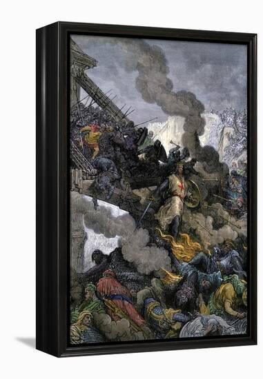 Godfrey of Bouillon's Entrance Into Jerusalem During the First Crusade, 1099 AD-null-Framed Premier Image Canvas