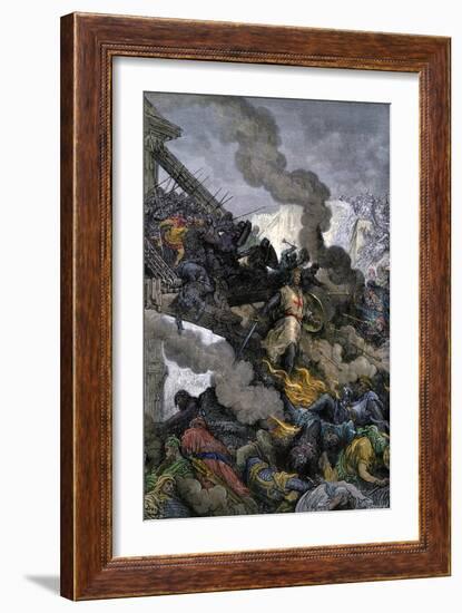 Godfrey of Bouillon's Entrance Into Jerusalem During the First Crusade, 1099 AD-null-Framed Giclee Print