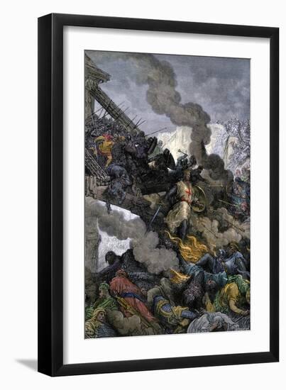 Godfrey of Bouillon's Entrance Into Jerusalem During the First Crusade, 1099 AD-null-Framed Giclee Print