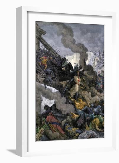 Godfrey of Bouillon's Entrance Into Jerusalem During the First Crusade, 1099 AD-null-Framed Giclee Print