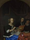 Allegory of Virtue and Riches, Ca. 1665-1667-Godfried Cornelisz Schalcken-Framed Premier Image Canvas