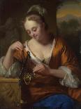 Allegory of Virtue and Riches, Ca. 1665-1667-Godfried Cornelisz Schalcken-Framed Premier Image Canvas