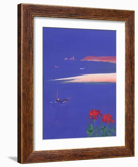 Godrevy and Blue Boat, 1999-John Miller-Framed Giclee Print