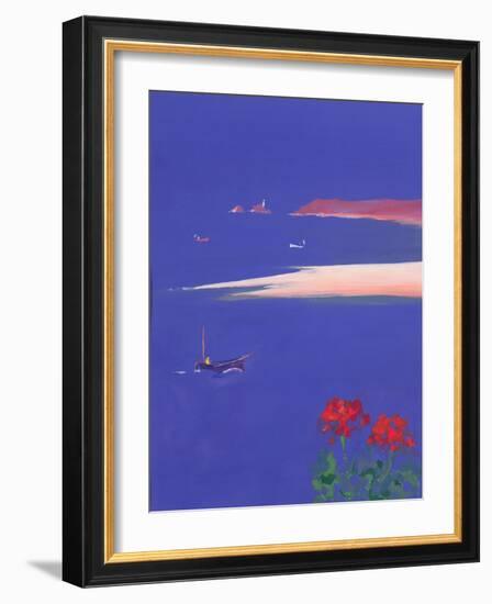 Godrevy and Blue Boat, 1999-John Miller-Framed Giclee Print