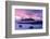 Godrevy Lighthouse at dusk, St. Ives Bay, Cornwall, UK-Ross Hoddinott-Framed Photographic Print