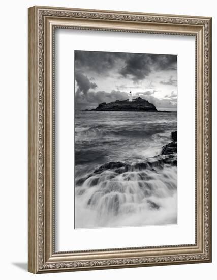 Godrevy Lighthouse, Cornwall, England-David Clapp-Framed Photo