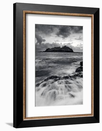 Godrevy Lighthouse, Cornwall, England-David Clapp-Framed Photo