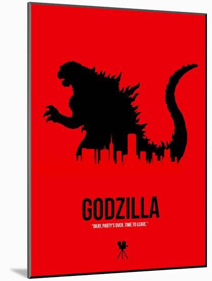 Godzilla-NaxArt-Mounted Art Print