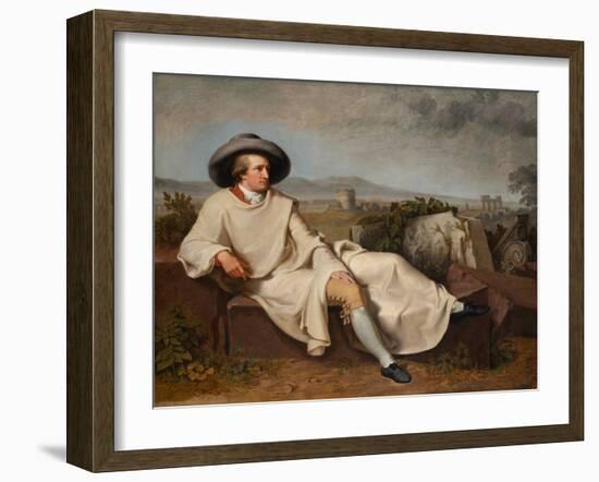 Goethe in the Roman Campagna, 1787 (Oil on Canvas)-Johann Heinrich Wilhelm Tischbein-Framed Giclee Print