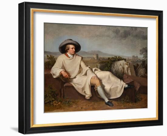 Goethe in the Roman Campagna, 1787 (Oil on Canvas)-Johann Heinrich Wilhelm Tischbein-Framed Giclee Print