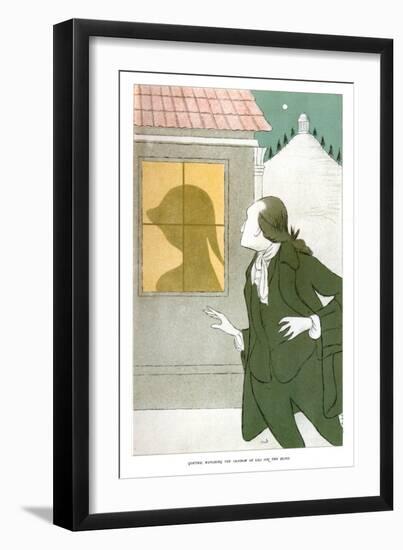 Goethe Watching the Shadow of Lili on the Blind, 1904-Max Beerbohm-Framed Giclee Print