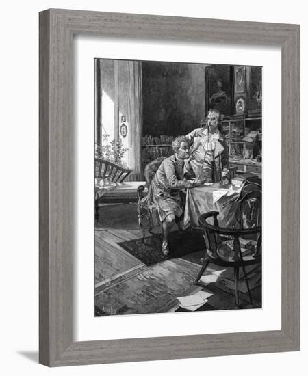 Goethe with Schiller-Alphonse Mucha-Framed Art Print