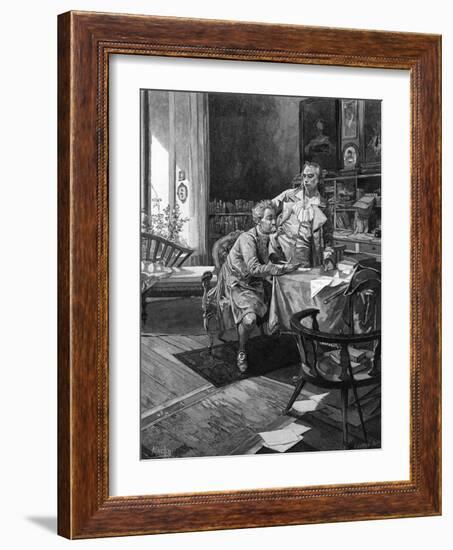 Goethe with Schiller-Alphonse Mucha-Framed Art Print