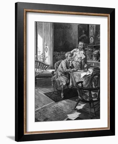 Goethe with Schiller-Alphonse Mucha-Framed Art Print