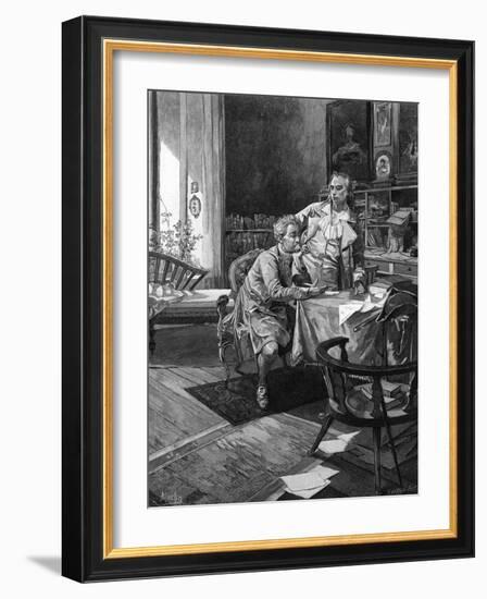 Goethe with Schiller-Alphonse Mucha-Framed Art Print