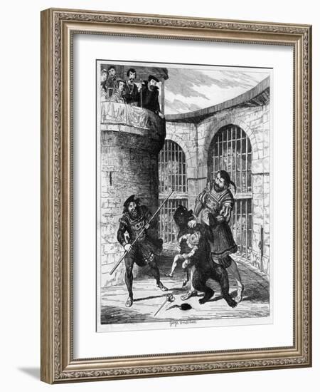 Gog Extricating Xit from the Bear in the Lions' Tower, 1840-George Cruikshank-Framed Giclee Print