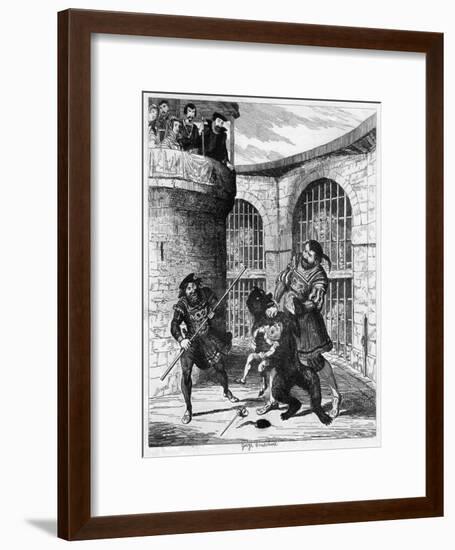 Gog Extricating Xit from the Bear in the Lions' Tower, 1840-George Cruikshank-Framed Giclee Print