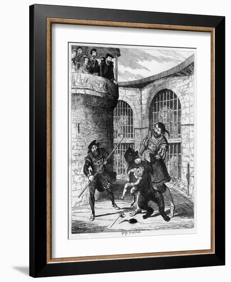 Gog Extricating Xit from the Bear in the Lions' Tower, 1840-George Cruikshank-Framed Giclee Print