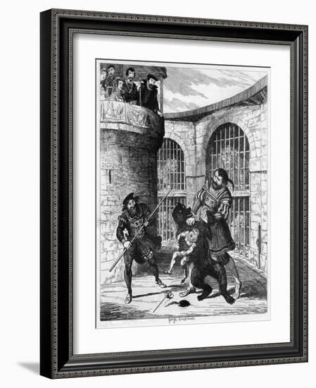 Gog Extricating Xit from the Bear in the Lions' Tower, 1840-George Cruikshank-Framed Giclee Print